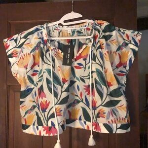 Marc New York Floral Blouse with Multicolor Design